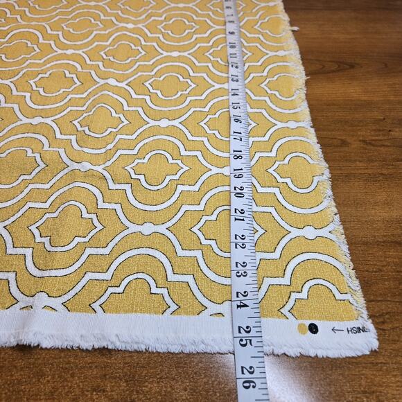Mill Creek Swavelle Donetta/Sussex Upholstery Fabric 1 yd Maize 100% Cotton - Picture 8 of 10
